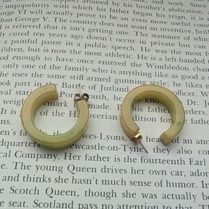 Vintage Green Hoop Earrings